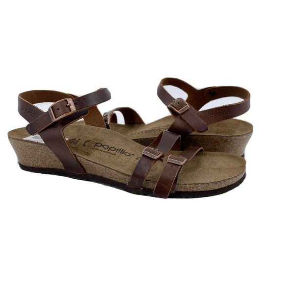 Papillio Shoes - NEW Birkenstock Papillio Lana Cognac Wedge Sandal